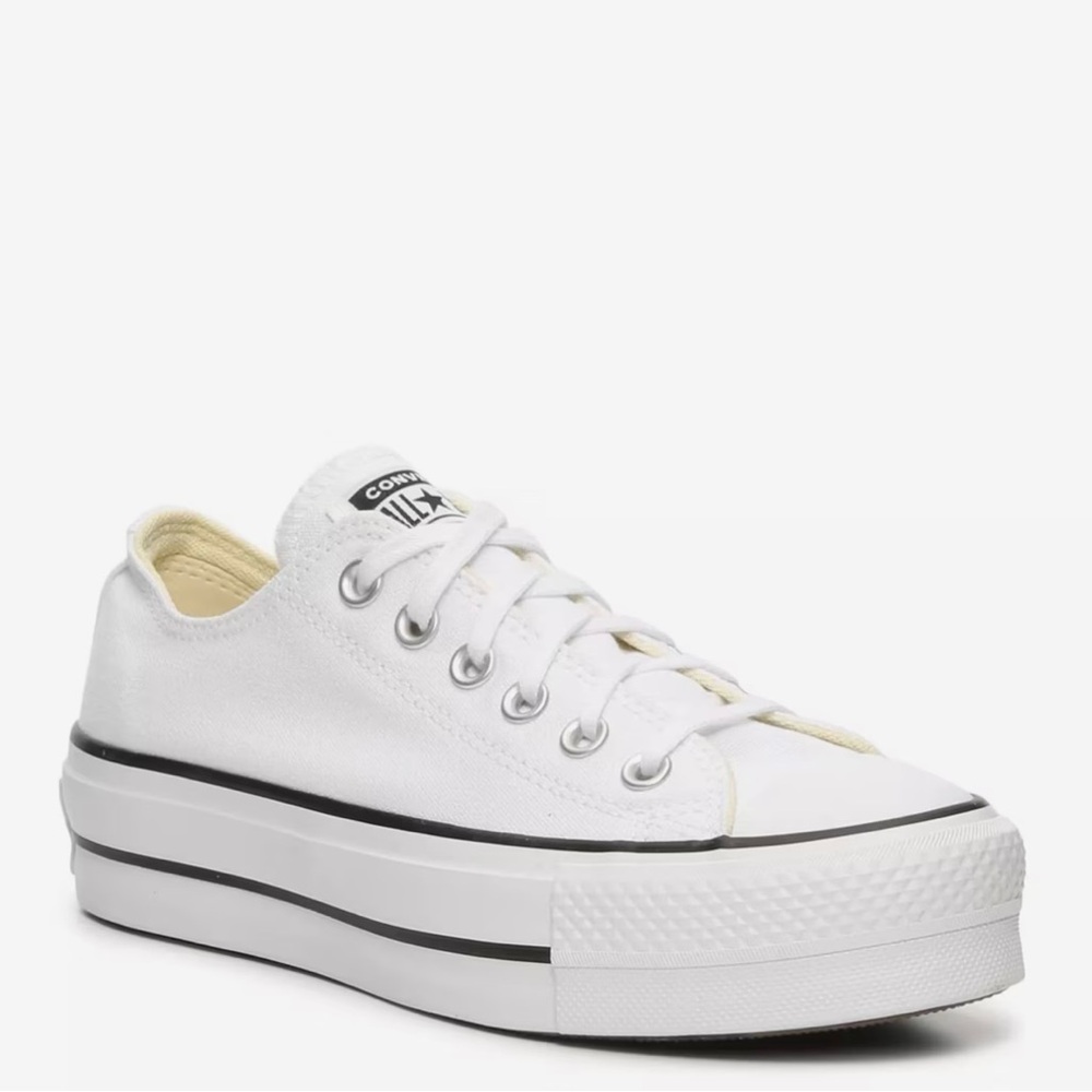 Converse White Platform Sneakers